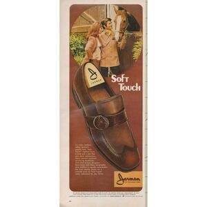 Jarman Soft Touch Leather Shoes Nashville TN Footwear Vintage Print Ad 1970